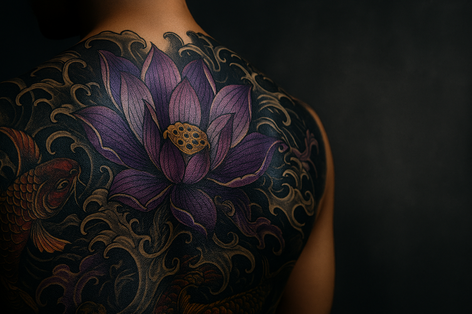 tatouage lotus yakuza